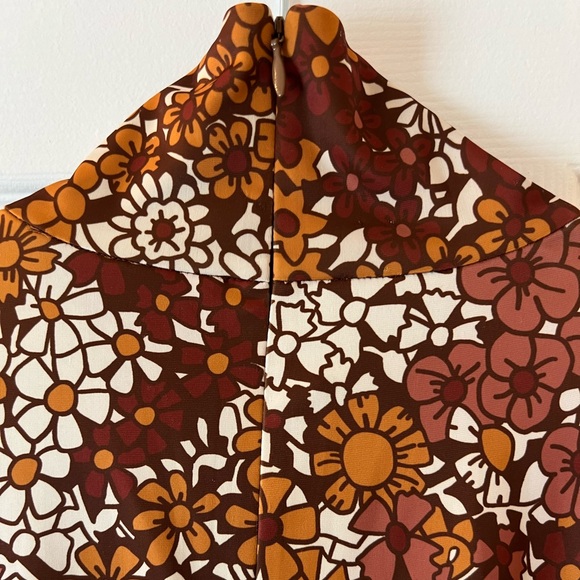 Sea NY Women’s Shopbop Exclusive Floral Top, Size S, Brown Color - Picture 6 of 9